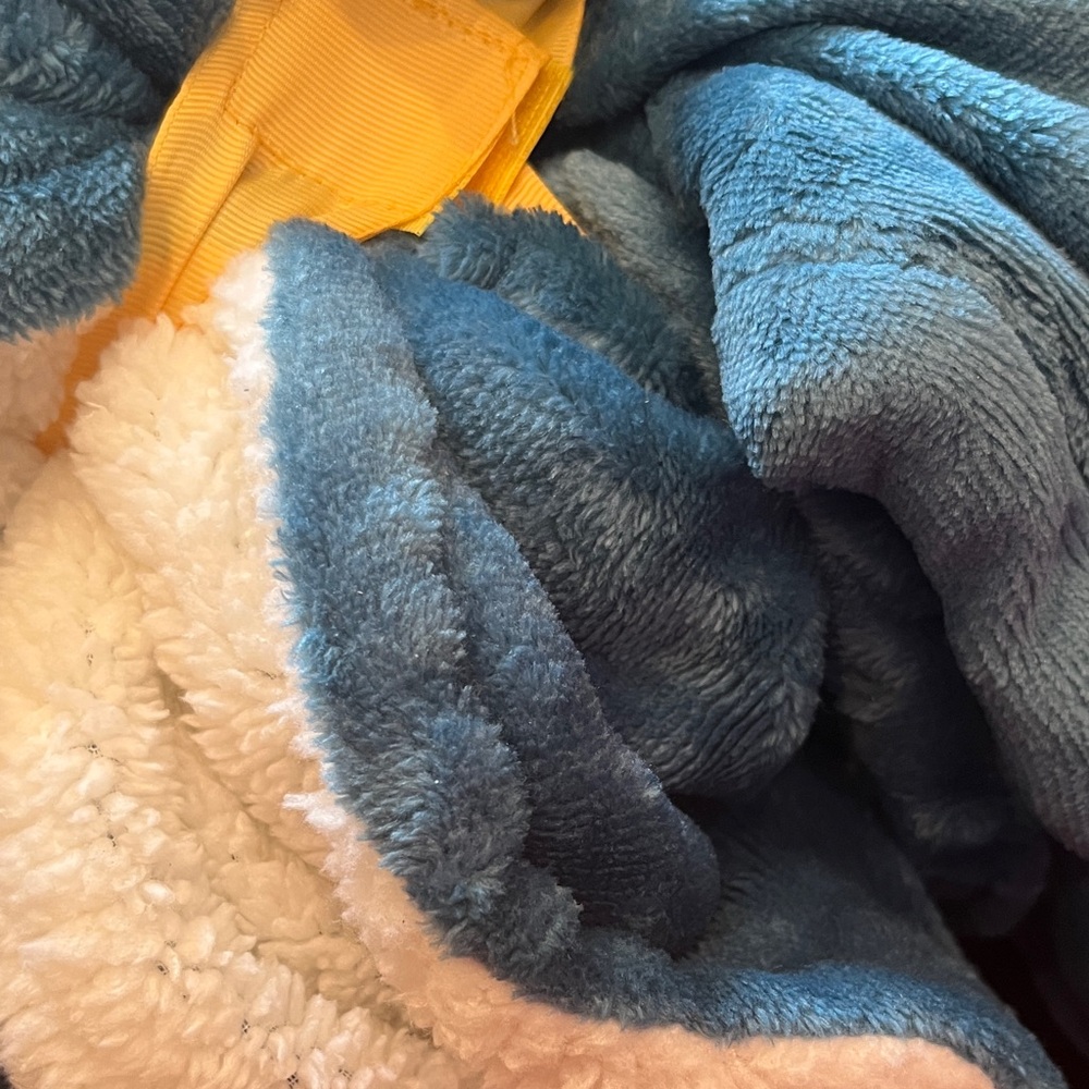 Hoodie Blanket - Sea Blue Plush Fleece - Picture 4 of 4